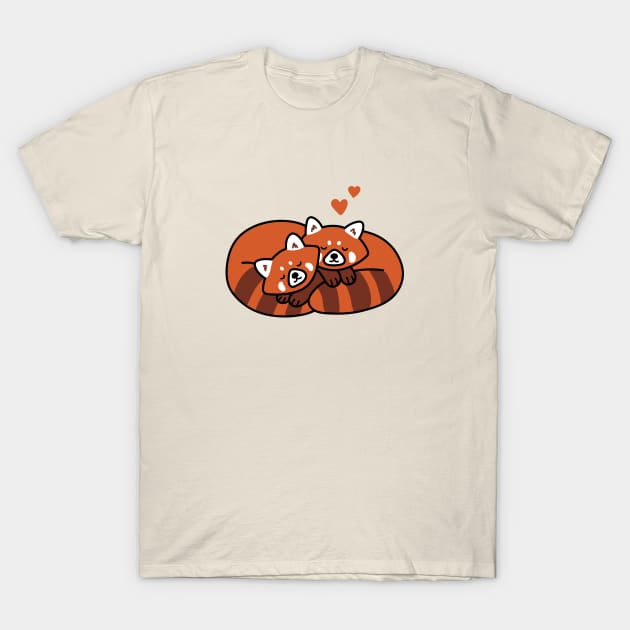 Cuddling Red Pandas T-Shirt by Ashleigh Green Studios